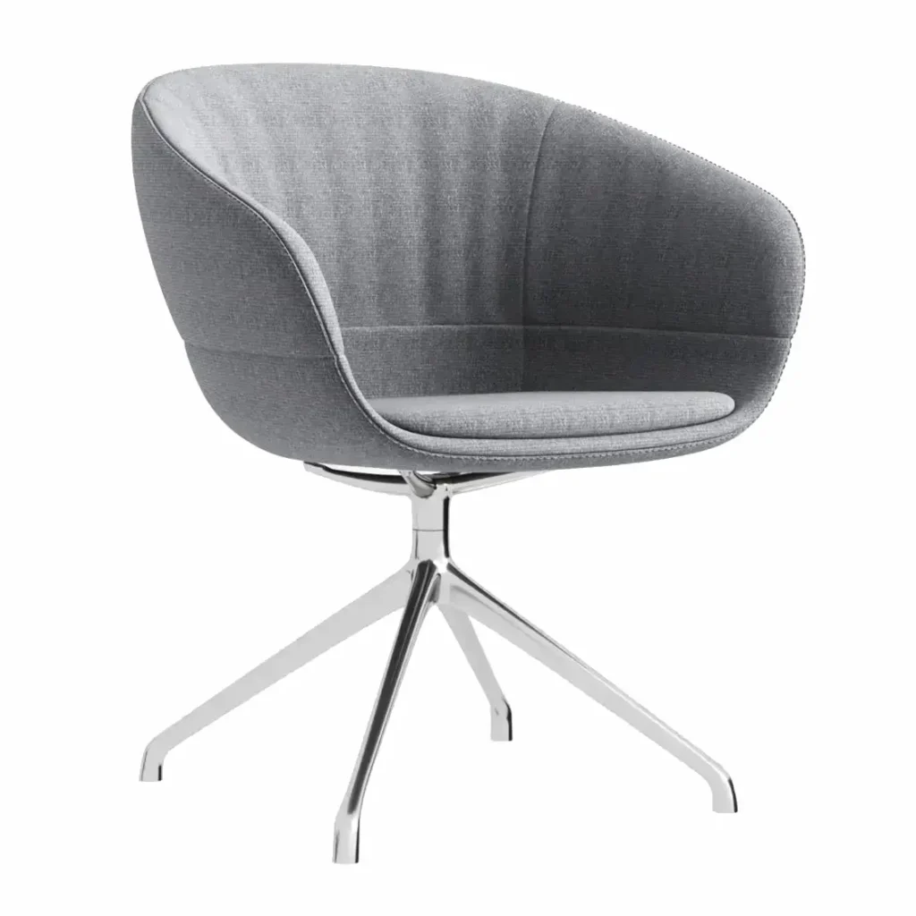The premium, modern low-back fabric visitor chair is the best choice for stylish and comfortable seating.