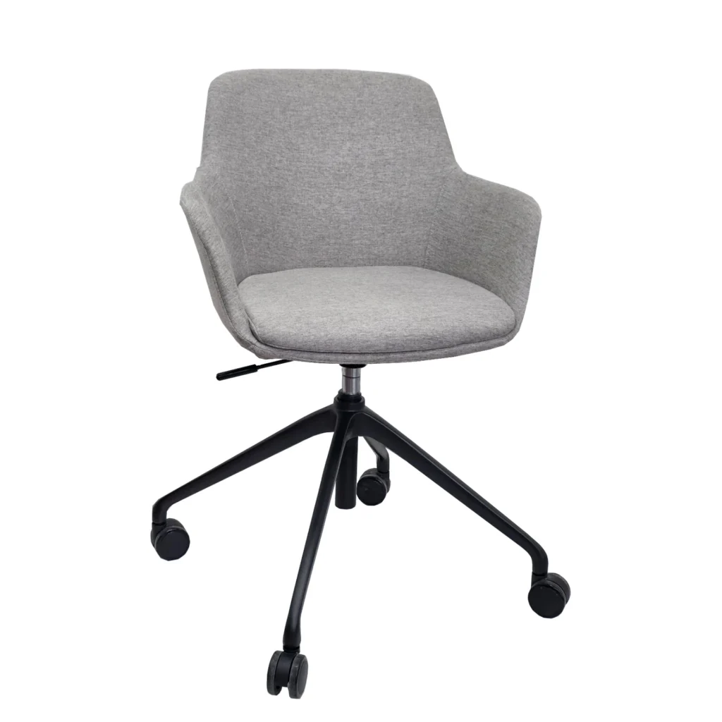 The premium, modern liz medium-back fabric meeting chair is the best choice for stylish and comfortable seating for any meeting room.