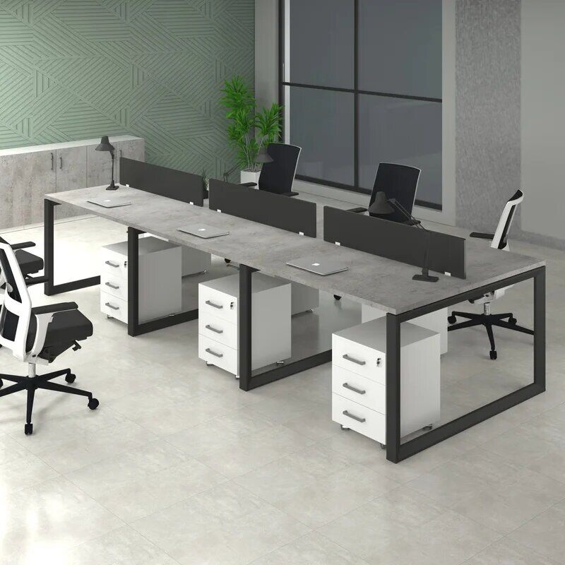 Office Furniture Workstations desk, Office Desks, Office Furniture in Dubai.Ally Face to Face Workstation desks for 6 People