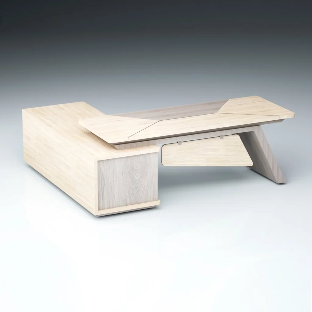 Modern and luxury Office Furniture Flare L Shape Executive Desk
